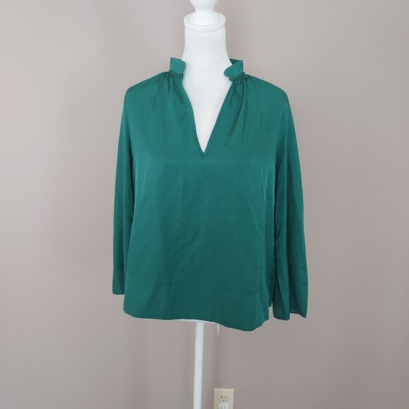 Pomander Place Rosemary Phillipa Emerald Green Blouse Size Small - Picture 3 of 9